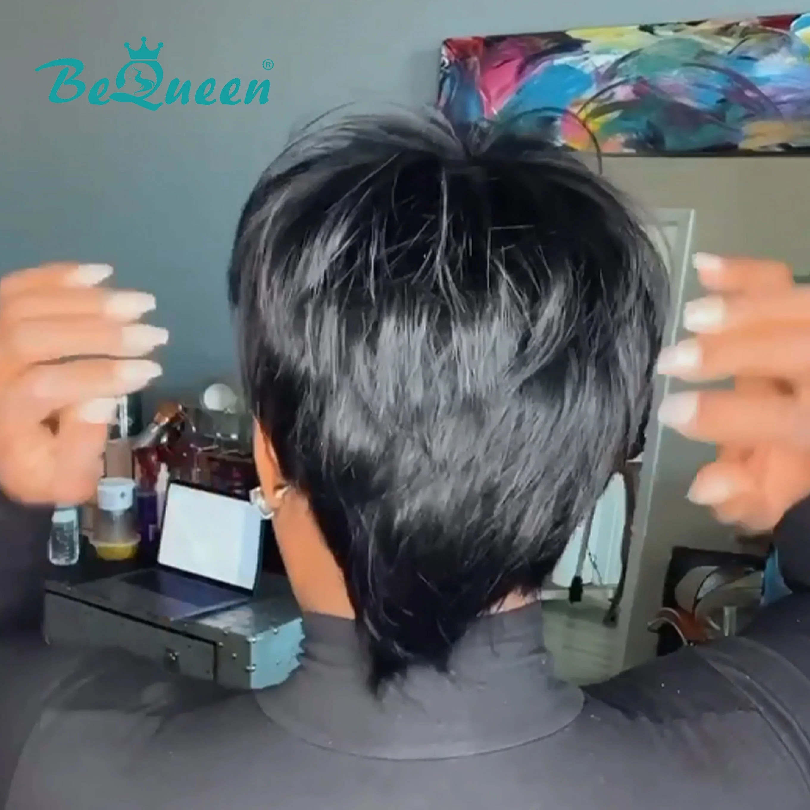 Bequeen Machine Made Natrual Black Topper - Image 3