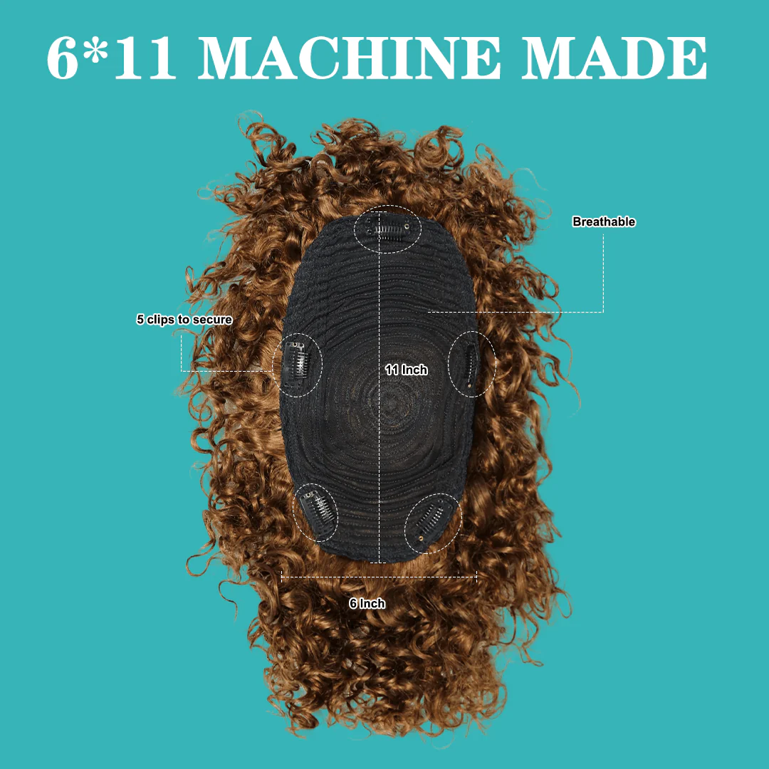 Bequeen Brown Curly Mohawk Style (Not A Wig) - Image 3