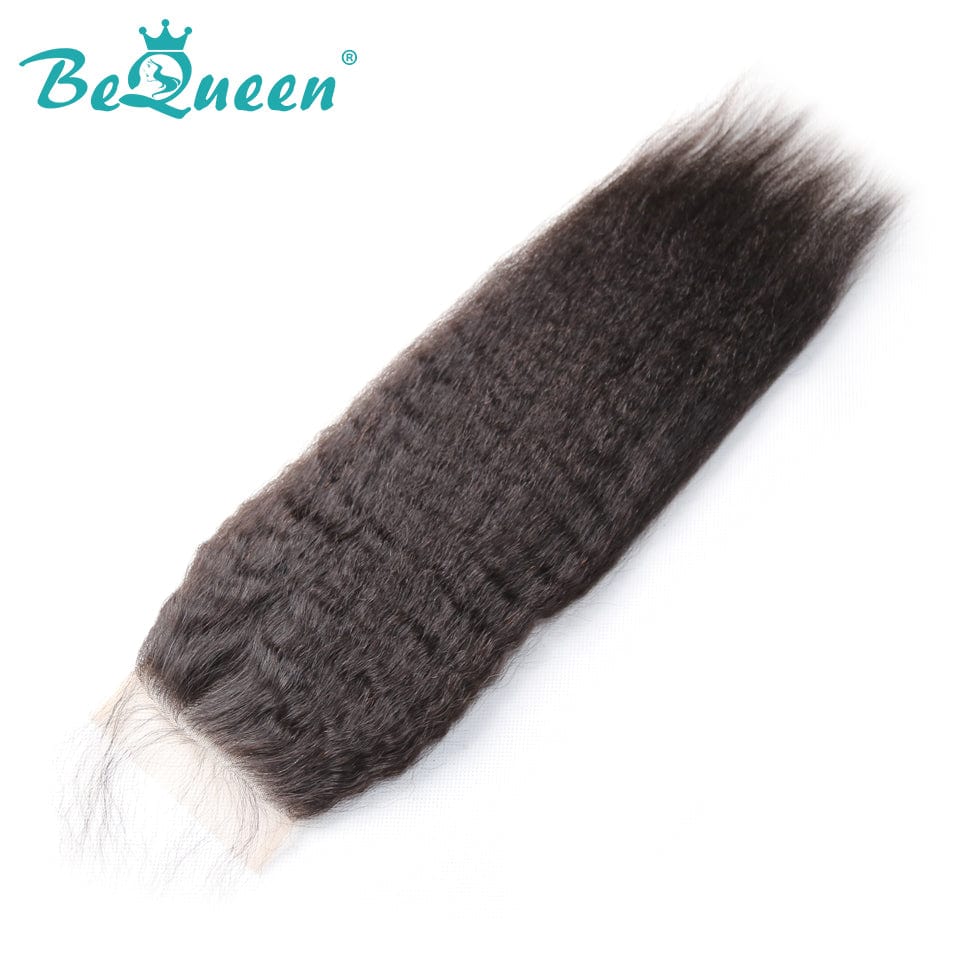 BEQUUEN 100% Virgin Hair Kinky Straight HD 4x4/ 5x5 Lace Closure - Image 3