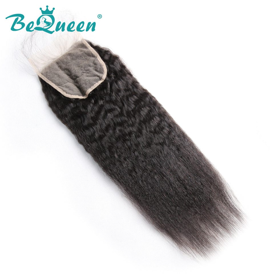BEQUUEN 100% Virgin Hair Kinky Straight HD 4x4/ 5x5 Lace Closure - Image 4